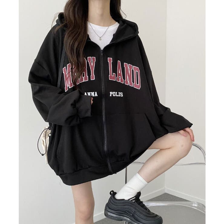 裏起毛 ジップアップパーカー 長袖 | VIVID LADY | 詳細画像37 