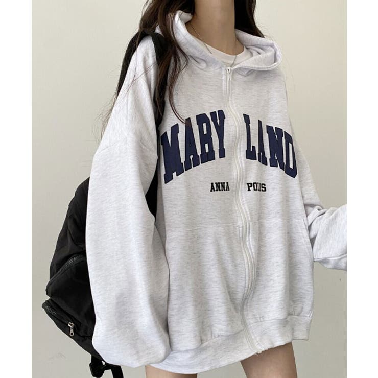 裏起毛 ジップアップパーカー 長袖 | VIVID LADY | 詳細画像4 