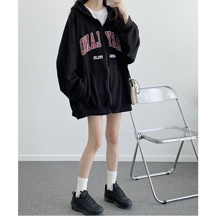 裏起毛 ジップアップパーカー 長袖 | VIVID LADY | 詳細画像40 