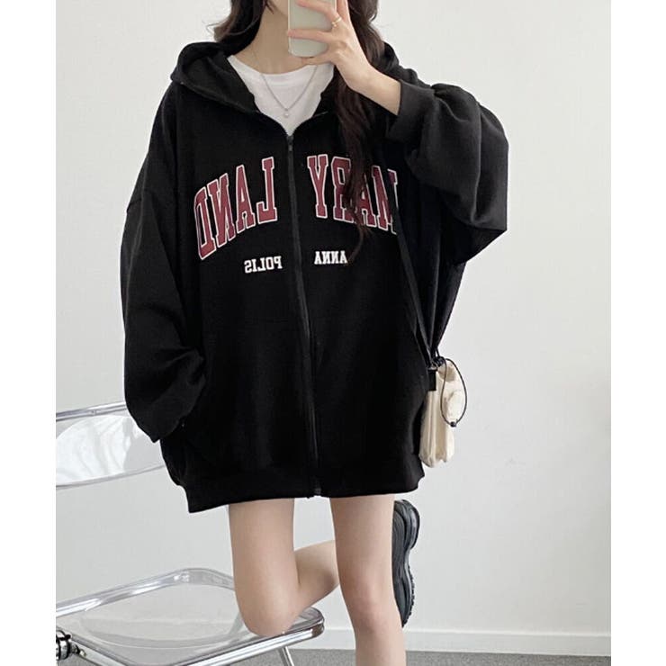 裏起毛 ジップアップパーカー 長袖 | VIVID LADY | 詳細画像41 