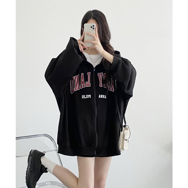 裏起毛 ジップアップパーカー 長袖 | VIVID LADY | 詳細画像42 