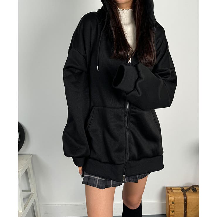 ★ブリーフィング　スウェード　フーディー　レディース　パーカー　黒★ ジップパーカー スウェット レディース[品番：KH000015105]｜VIVID