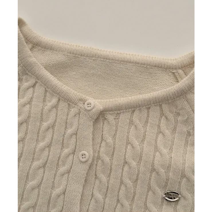 ケーブル編み ショート丈 コンパクトニットカーディガン | VIVID LADY | 詳細画像63 