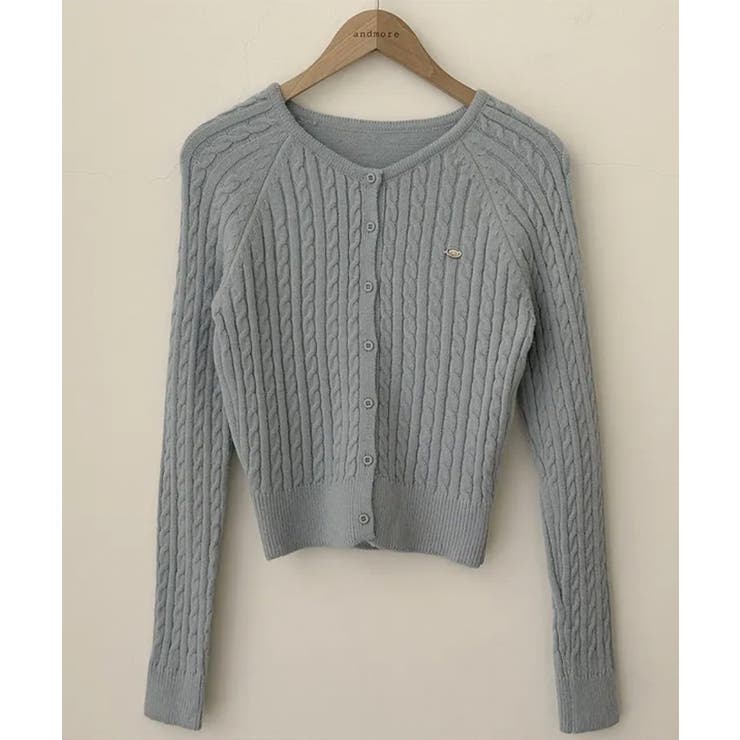 ケーブル編み ショート丈 コンパクトニットカーディガン | VIVID LADY | 詳細画像60 