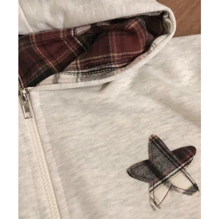 チェックフード ダブルジップ スウェットパーカー | VIVID LADY | 詳細画像23 