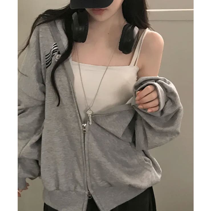 ナンバリング ダブルジップ オーバーサイズパーカー | VIVID LADY | 詳細画像2 