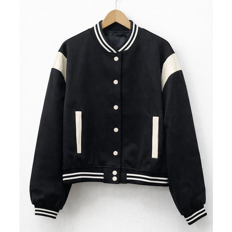 配色フェイクレザーブルゾンジャケット | VIVID LADY | 詳細画像18 