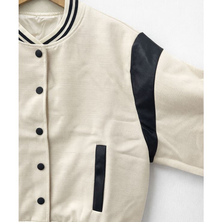 配色フェイクレザーブルゾンジャケット | VIVID LADY | 詳細画像20 