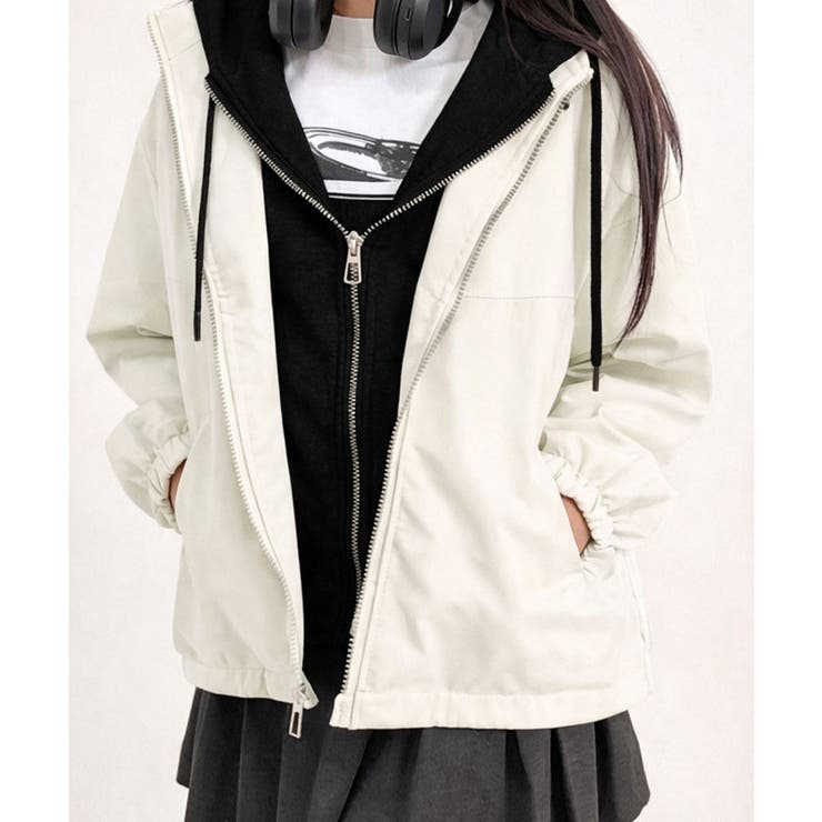 パーカードッキング ジップアップブルゾン | VIVID LADY | 詳細画像2 