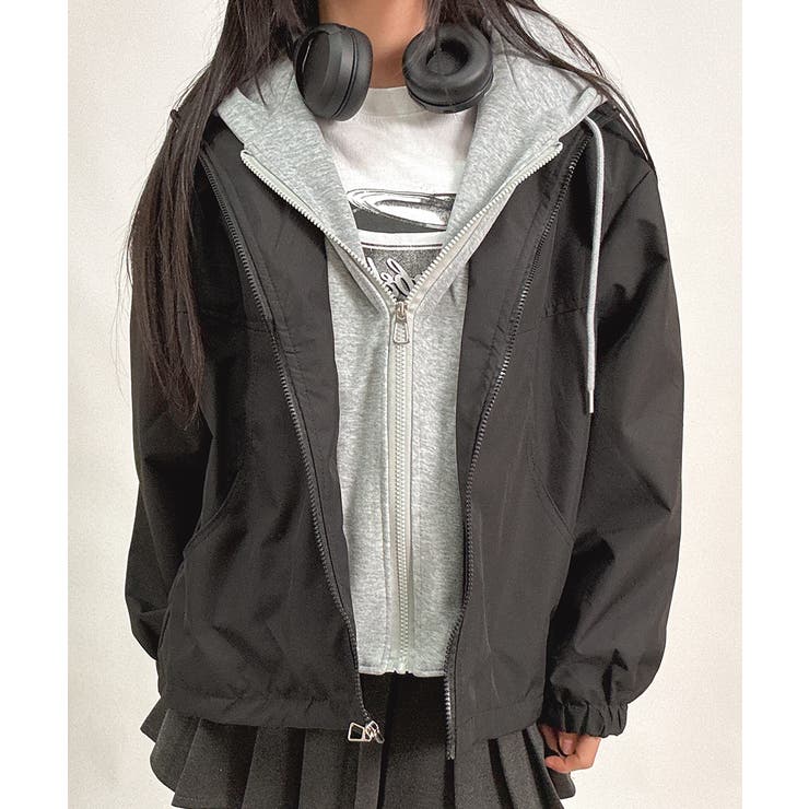 パーカードッキング ジップアップブルゾン | VIVID LADY | 詳細画像7 