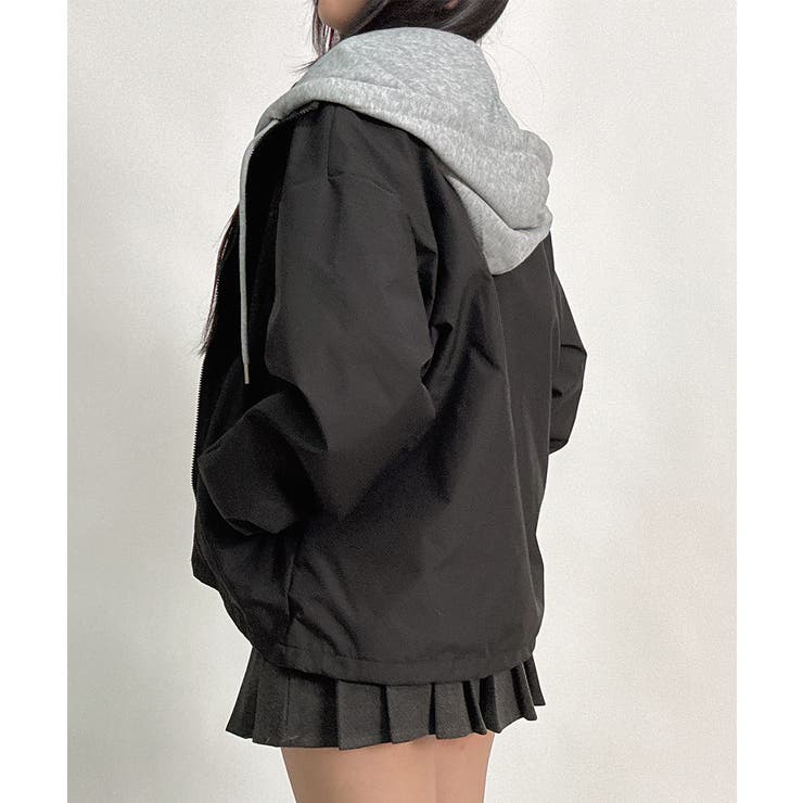 パーカードッキング ジップアップブルゾン | VIVID LADY | 詳細画像10 