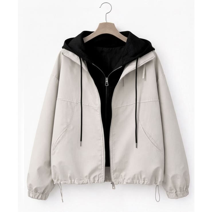 パーカードッキング ジップアップブルゾン | VIVID LADY | 詳細画像11 