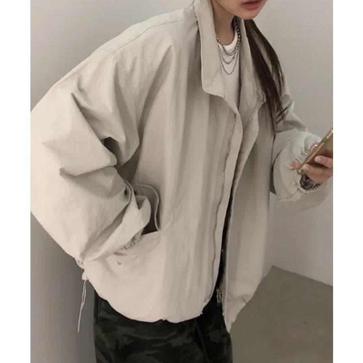 ハイネック オーバーサイズ ナイロンブルゾン | VIVID LADY | 詳細画像1 