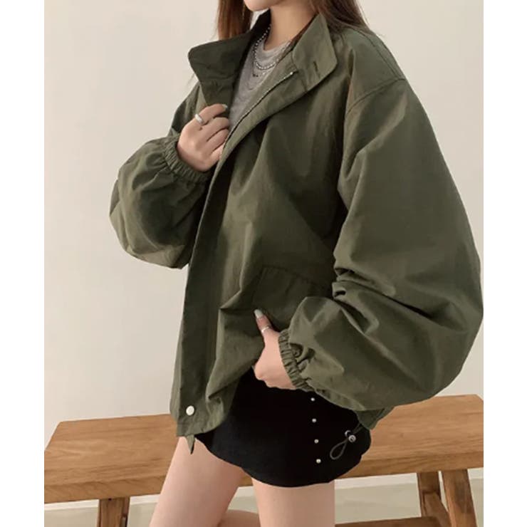 ハイネック オーバーサイズ ナイロンブルゾン | VIVID LADY | 詳細画像9 