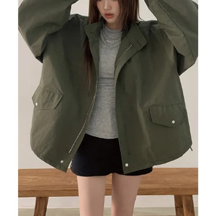 ハイネック オーバーサイズ ナイロンブルゾン | VIVID LADY | 詳細画像12 