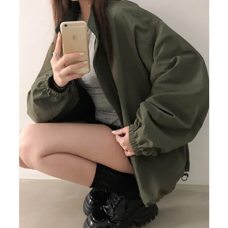 ハイネック オーバーサイズ ナイロンブルゾン | VIVID LADY | 詳細画像13 