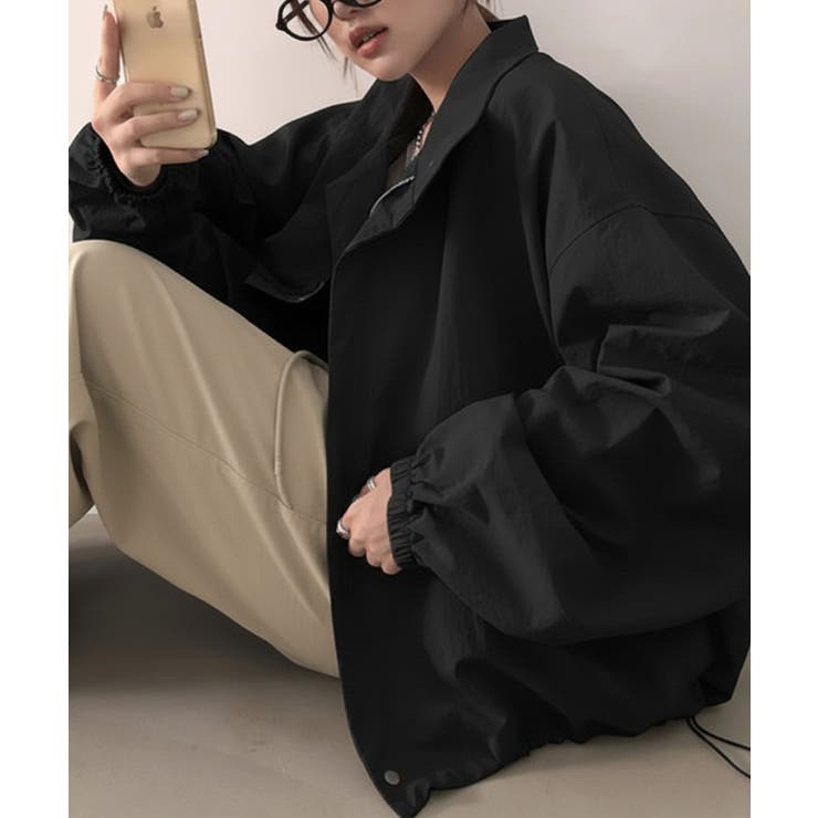 ハイネック オーバーサイズ ナイロンブルゾン | VIVID LADY | 詳細画像18 