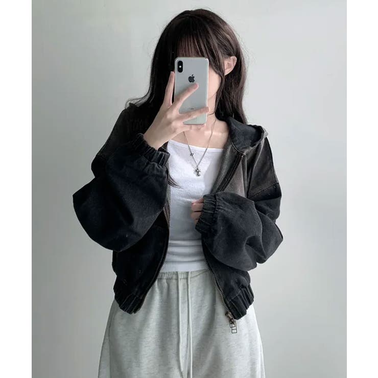 ダブルジップ フードデニムジャケット | VIVID LADY | 詳細画像9 