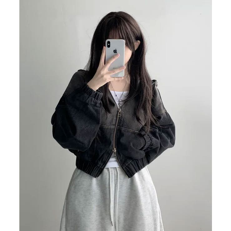 ダブルジップ フードデニムジャケット | VIVID LADY | 詳細画像11 