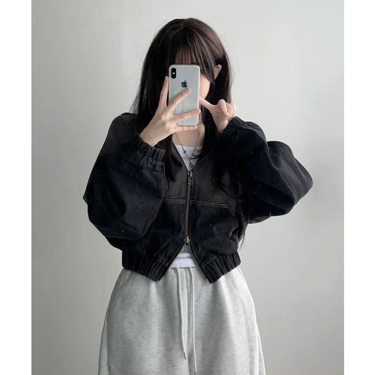 ダブルジップ フードデニムジャケット | VIVID LADY | 詳細画像12 