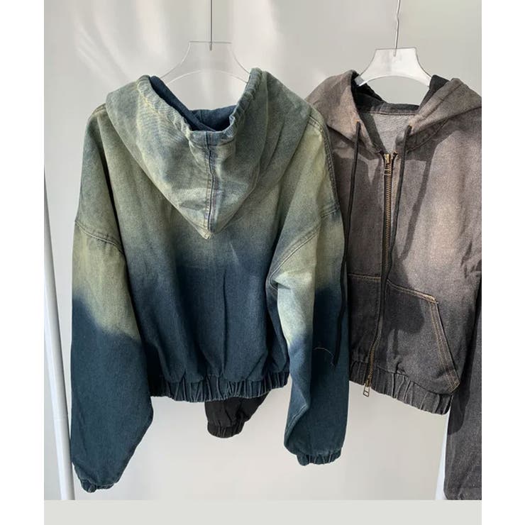 ダブルジップ フードデニムジャケット | VIVID LADY | 詳細画像16 