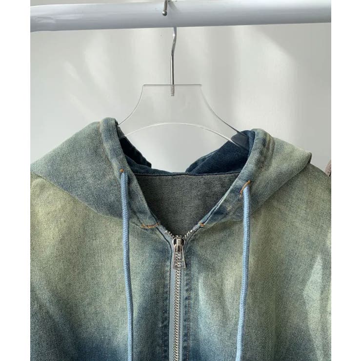 ダブルジップ フードデニムジャケット | VIVID LADY | 詳細画像17 