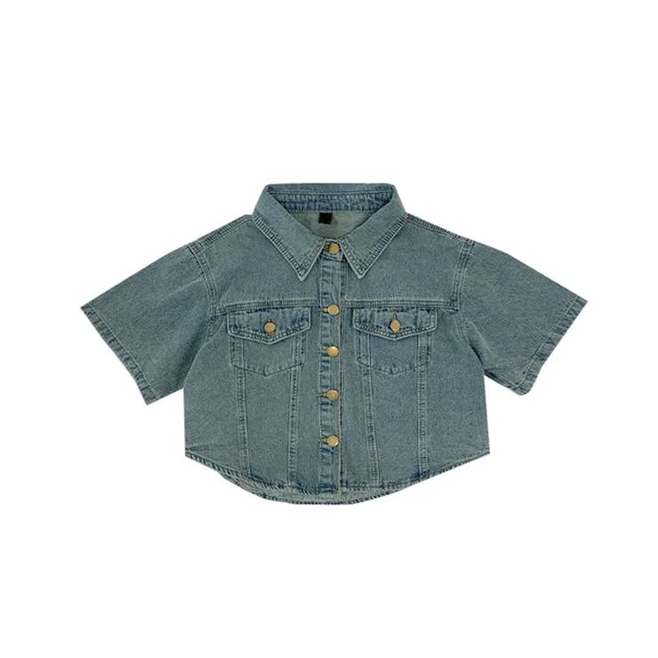 ショート丈 ラウンドヘム デニムジャケット 半袖 | VIVID LADY | 詳細画像15 