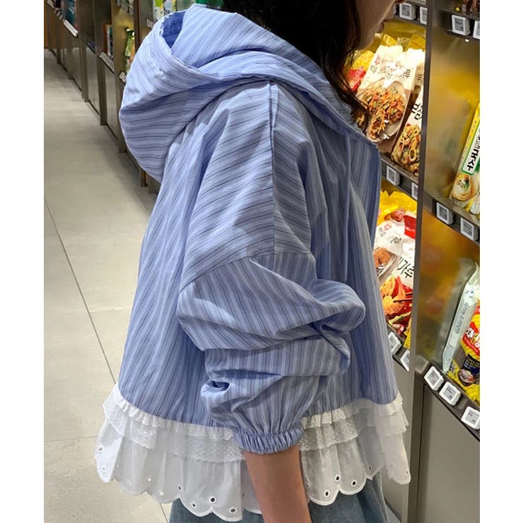 レースヘム フーディー ライトアウター | VIVID LADY | 詳細画像14 