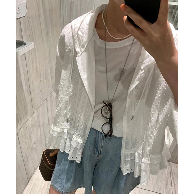 レースヘム フーディー ライトアウター | VIVID LADY | 詳細画像5 