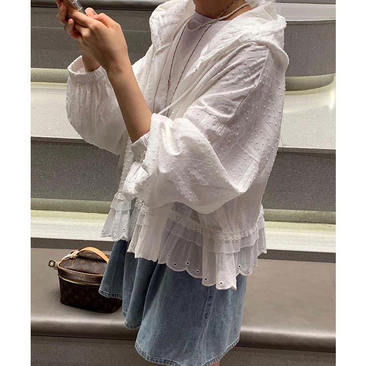 レースヘム フーディー ライトアウター | VIVID LADY | 詳細画像9 