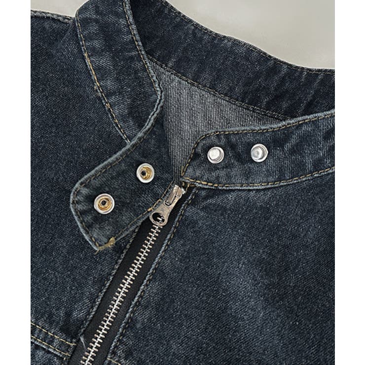 ハイネック ショートデニムジップブルゾン | VIVID LADY | 詳細画像12 