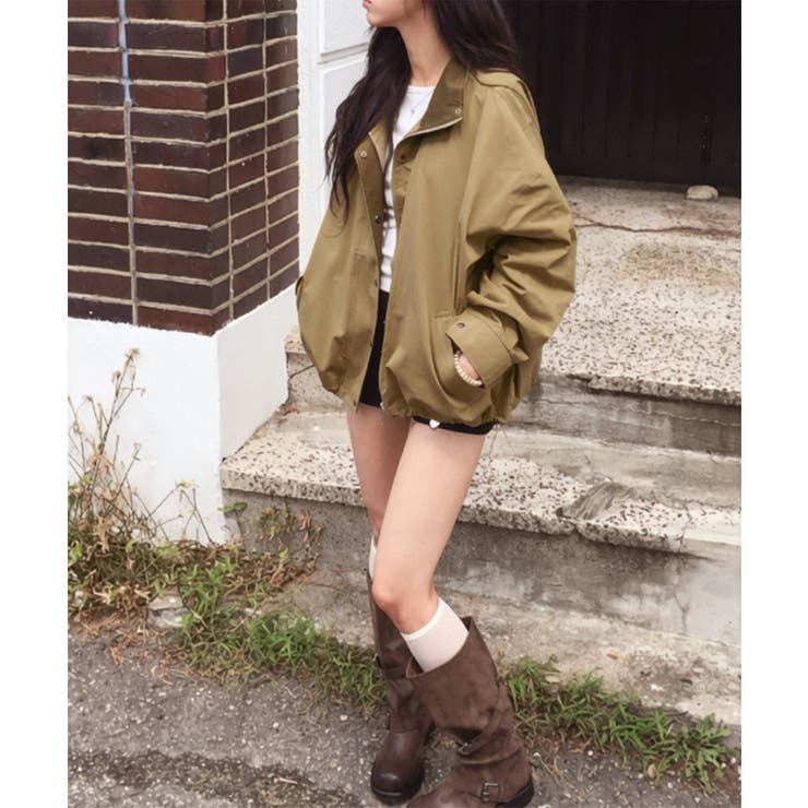 ハイネック配色オーバーブルゾン | VIVID LADY | 詳細画像4 