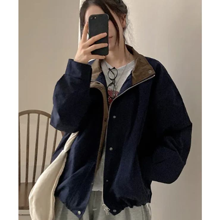 ハイネック配色オーバーブルゾン | VIVID LADY | 詳細画像6 