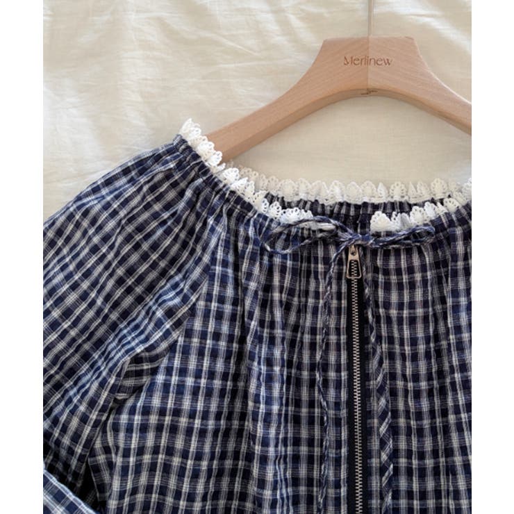 レースネック チェック柄 Wジップ ライトアウター | VIVID LADY | 詳細画像13 