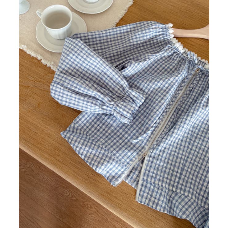 レースネック チェック柄 Wジップ ライトアウター | VIVID LADY | 詳細画像15 