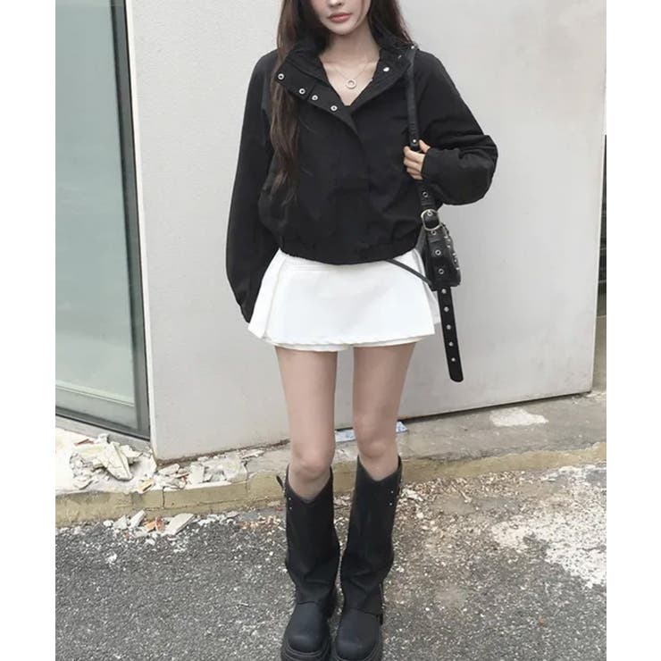 ハイネック ドローコード シャーリングショートブルゾン | VIVID LADY | 詳細画像15 