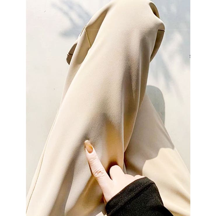 タック入りワイドストレートパンツ 美脚ハイウエスト パンツ | VIVID LADY | 詳細画像13 