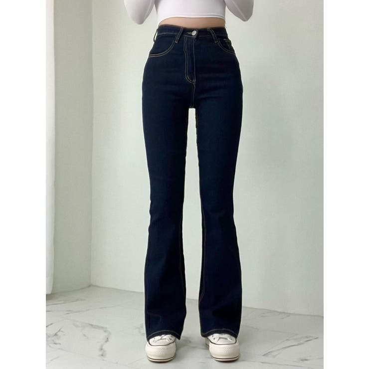 ブーツカットデニムパンツ レディース ジーンズ[品番