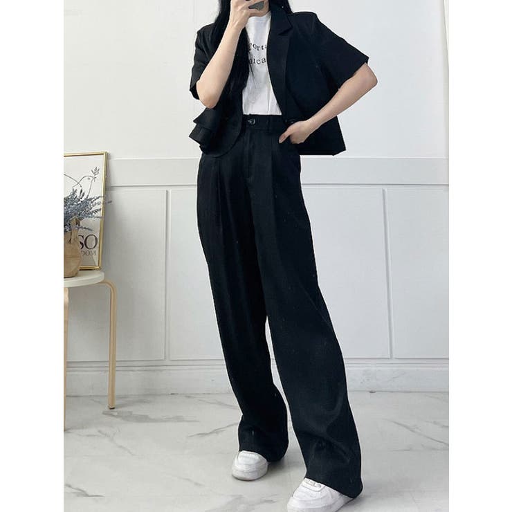 クイーンズコート ビビッド色系パンツ Sサイズ 7号！！ ベーシックワイドパンツ レディース 春夏[品番：KH000013771