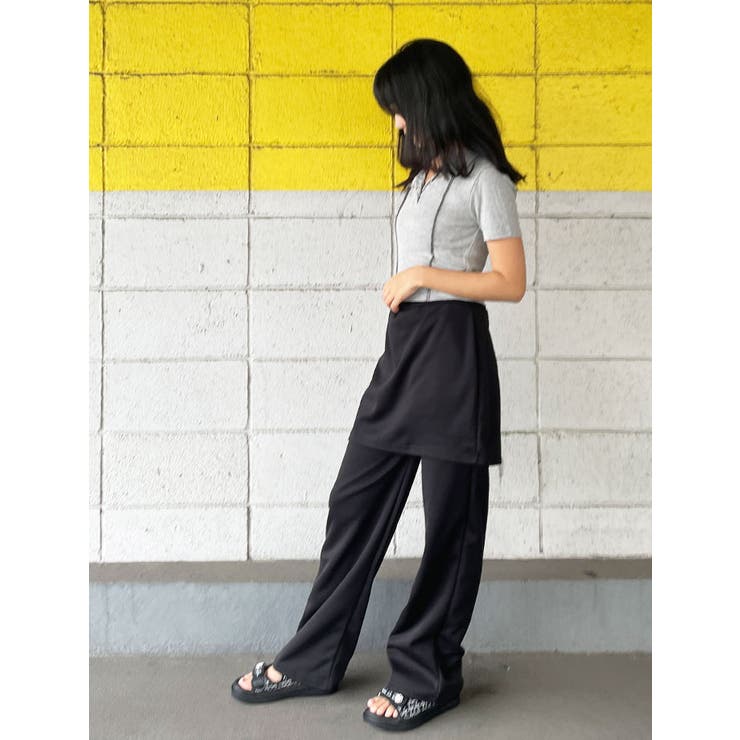 スカート付きワイドパンツ レディース Y2K[品番：KH000013926