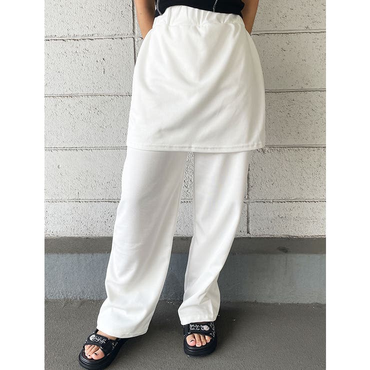 スカート付きワイドパンツ レディース Y2K[品番：KH000013926