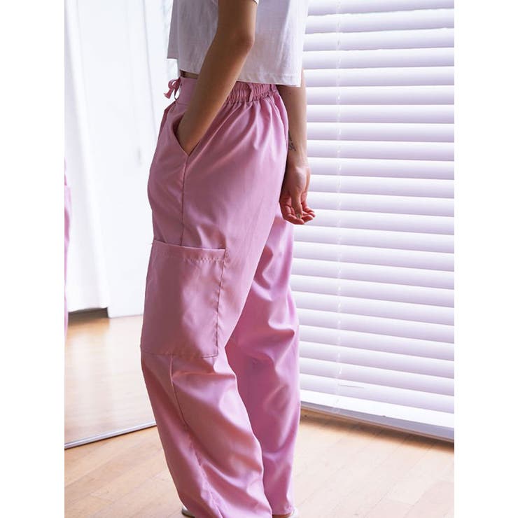 ピンク カーゴパンツ y2k レディース クロップドパンツ 韓国風