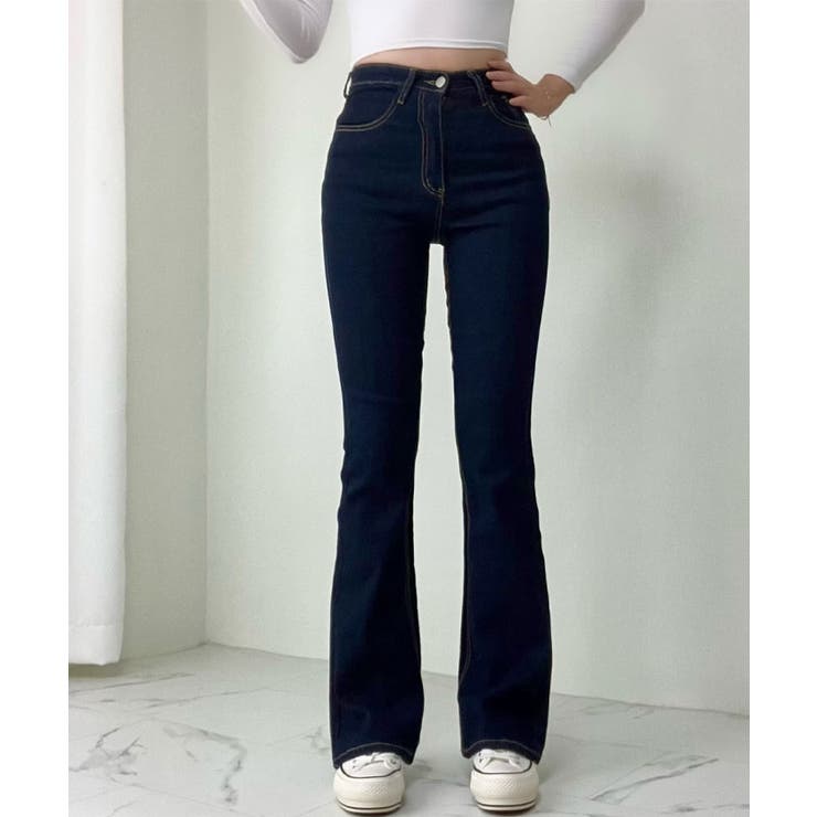ブーツカットデニムパンツ レディース ジーンズ[品番