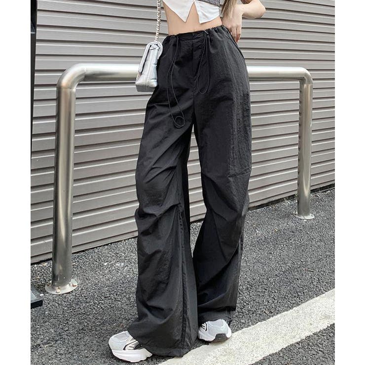 パラシュートパンツ レディース ワイドパンツ[品番：KH000014180