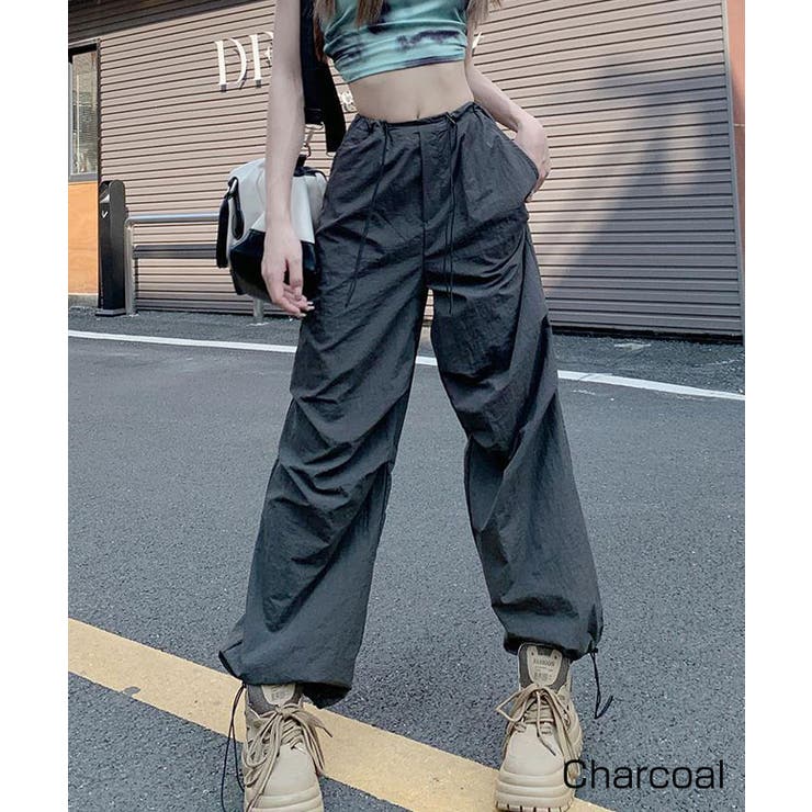 パラシュートパンツ レディース ワイドパンツ[品番：KH000014180