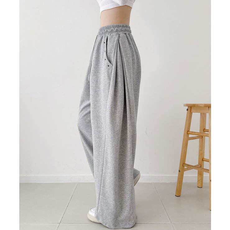 サイドウエストタック ワイド スウェットパンツ | VIVID LADY | 詳細画像1 