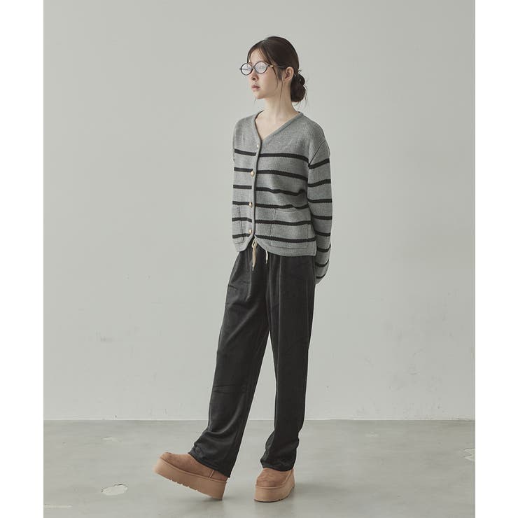 ベロアコーデュロイ イージーワイドパンツ | VIVID LADY | 詳細画像4 