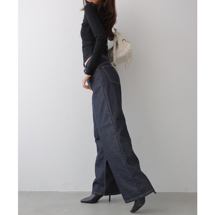 ノンウォッシュ ワイドデニムパンツ | VIVID LADY | 詳細画像8 