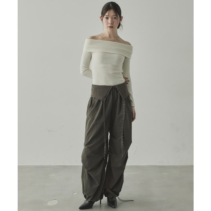 ウエスト変形デザイン バルーンカーゴパンツ | VIVID LADY | 詳細画像3 