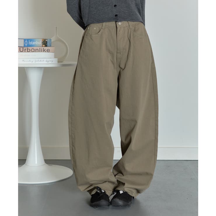 ベージュ | フラップポケット付 ボリュームカーブパンツ | VIVID LADY